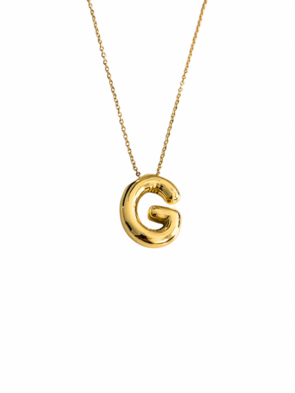 Initial necklace : G - 18k gold plated