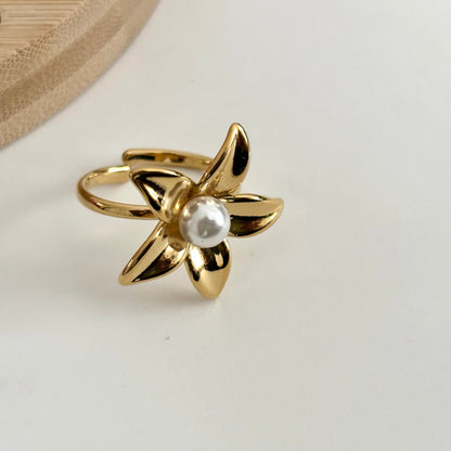 Flora ring - 18k gold plated