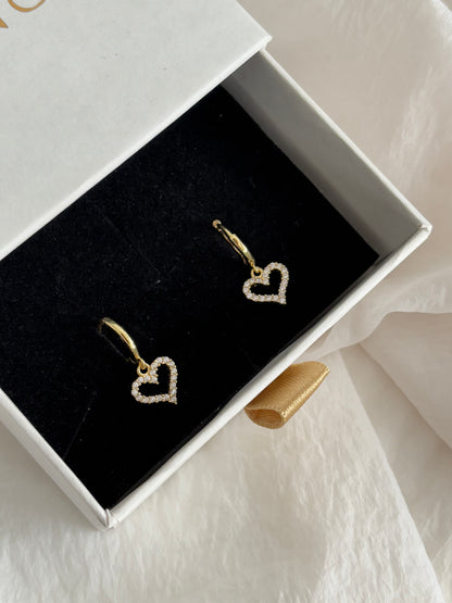 Carina huggie earrings - 18k gold plated