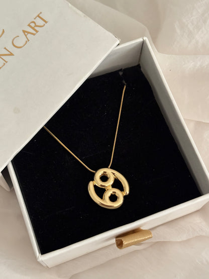 Zodiac necklace: Cancer - 18k gold plated