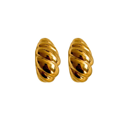 Croissant earrings - 18k gold plated