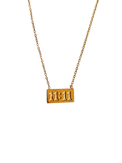 11:11 necklace - 18k gold plated