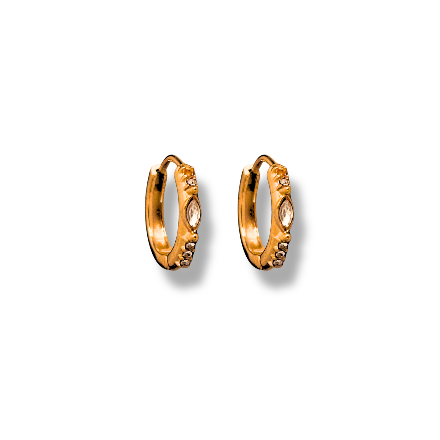 Zuri huggie earrings - 18k gold plated