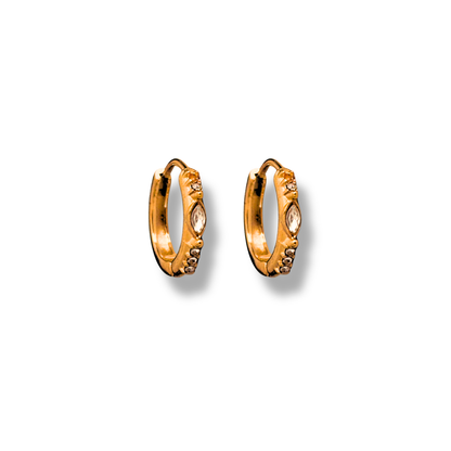Zuri huggie earrings - 18k gold plated