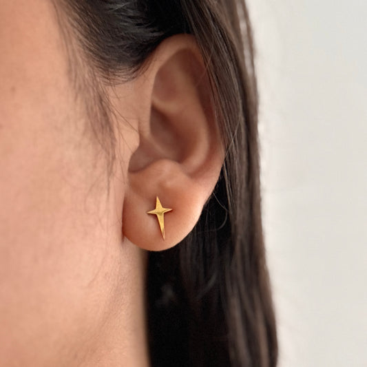 Marcus stud earrings - 18k gold plated