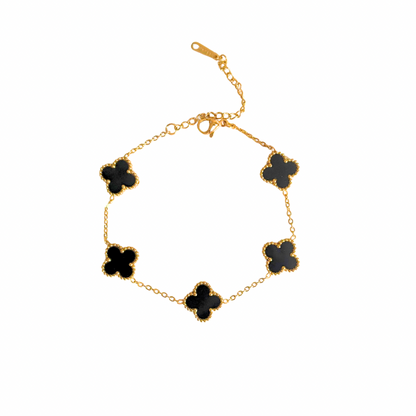 Black Clover bracelet - 18k gold plated