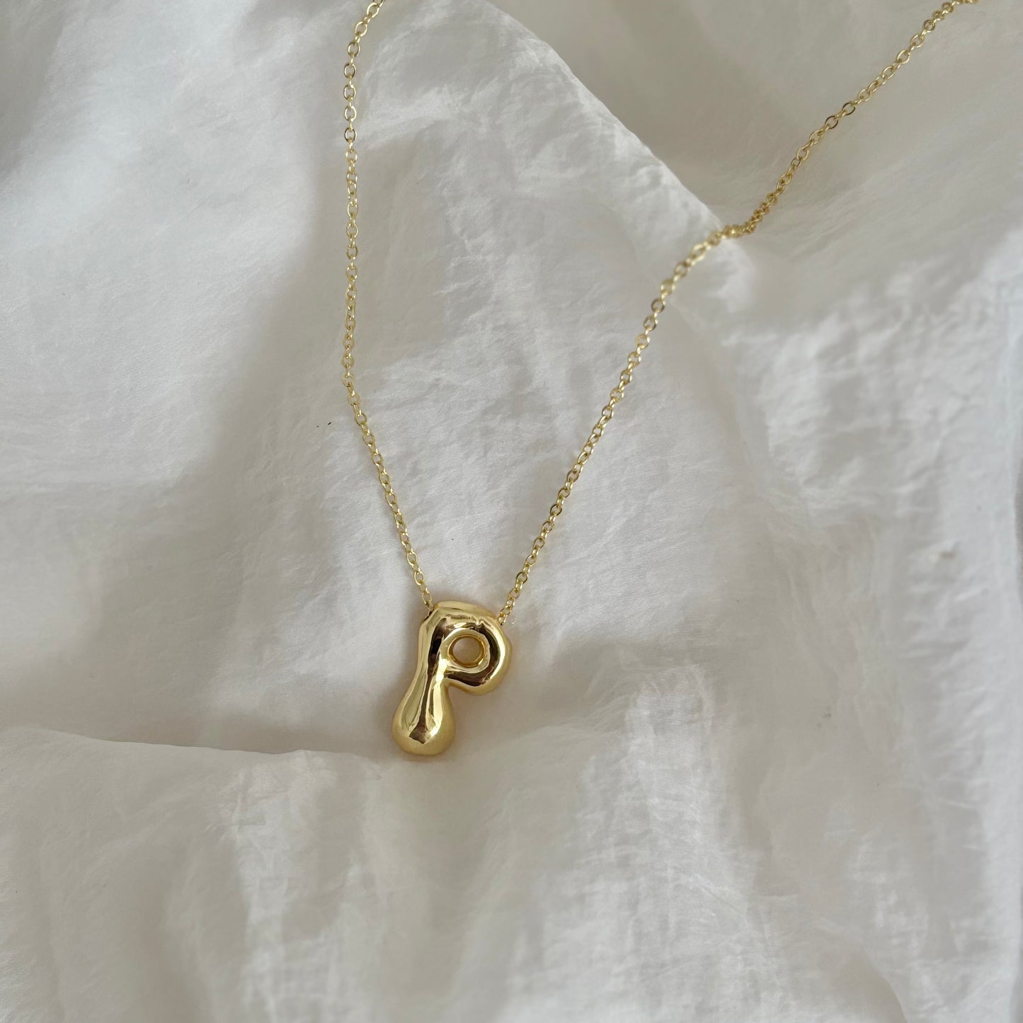 Initial necklace: P