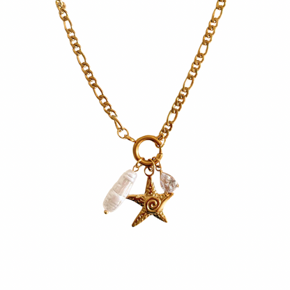 Starfish necklace - 18k gold plated