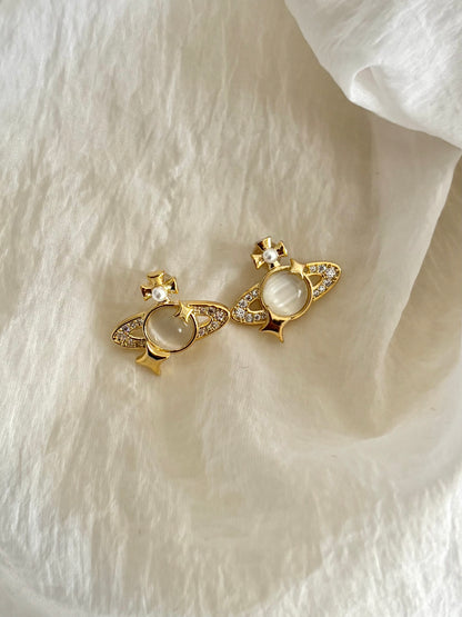 Stella stud earrings- 18k gold plated