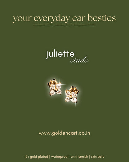 Juliette stud earrings- 18k gold plated