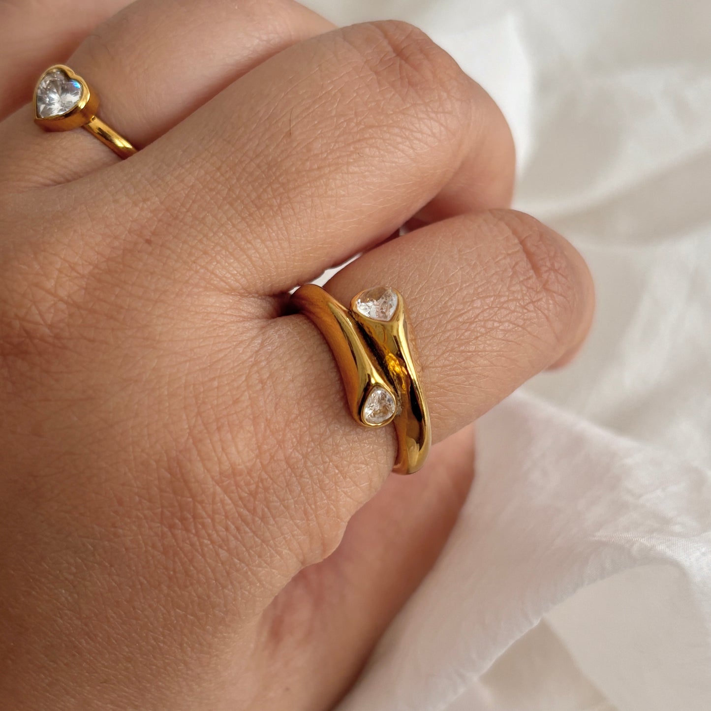 Zoe ring - 18k gold plated