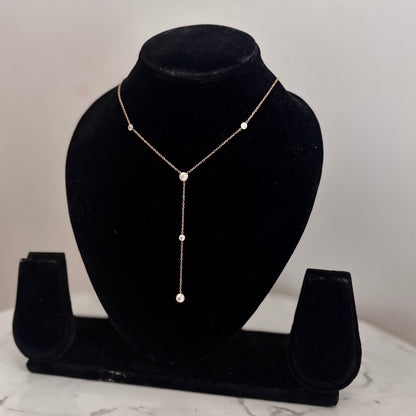 Ivy Lariat Necklace - 18k Gold Plated