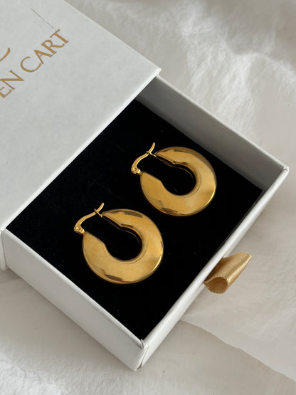 Sahara hoops - 18k gold plated