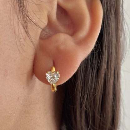 Eliza huggie earrings - 18k gold plated