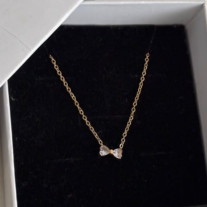 Bella bow necklace - 18k gold plated