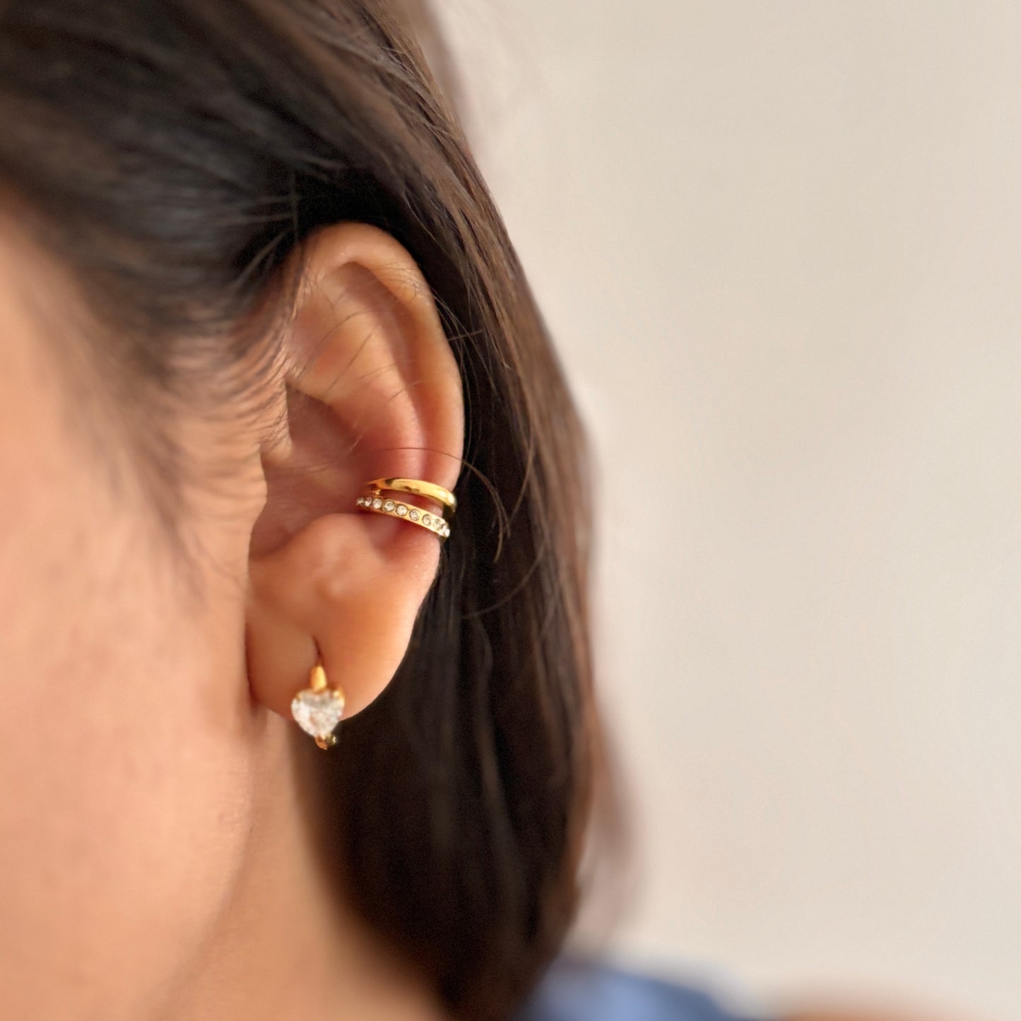 Jenny earcuffs - 18k gold plated