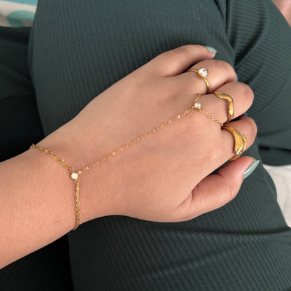 Aria handchain - 18k gold plated