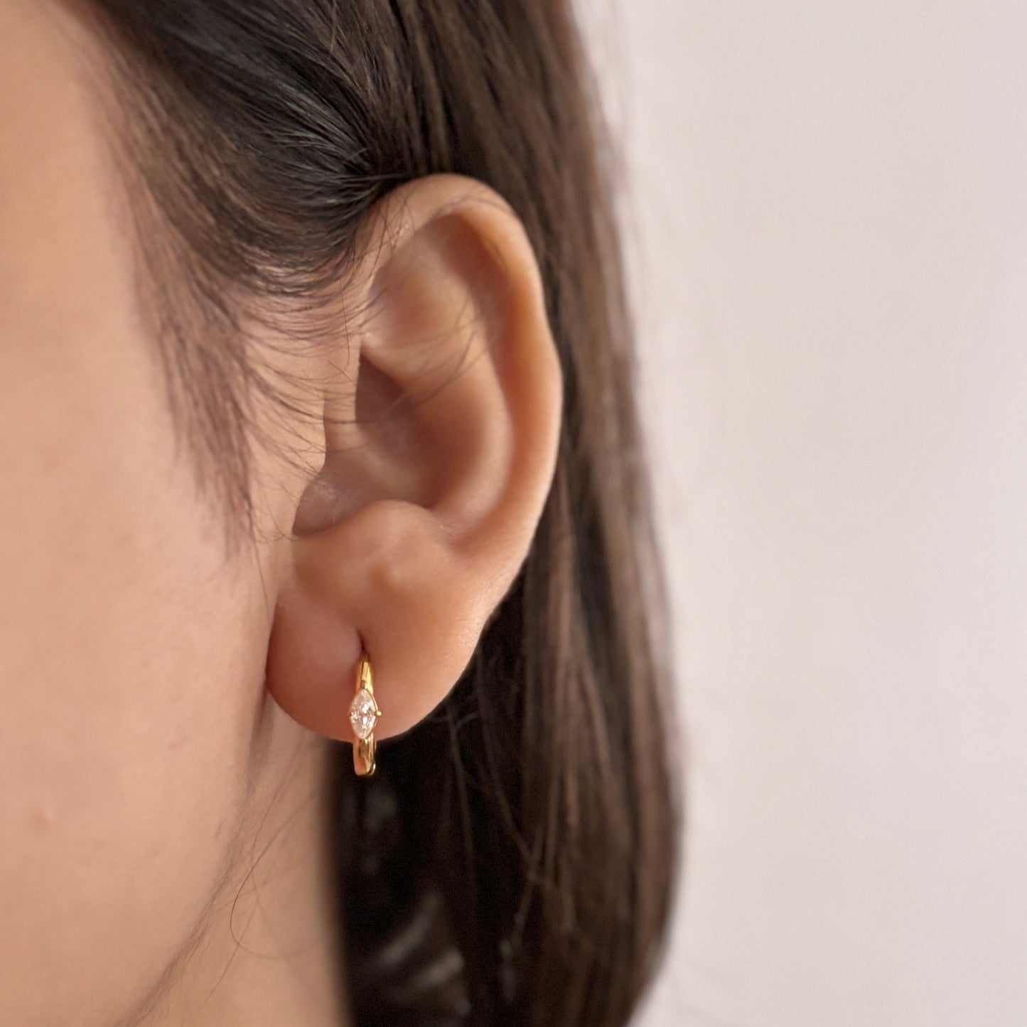 Vinita huggie earrings - 18k gold plated