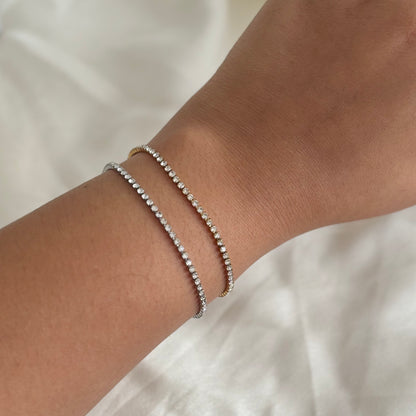Sania tennis bracelet - 18k gold plated