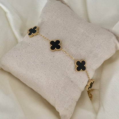 Black Clover bracelet - 18k gold plated