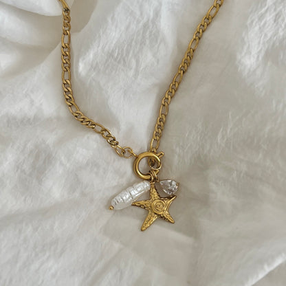 Starfish necklace - 18k gold plated
