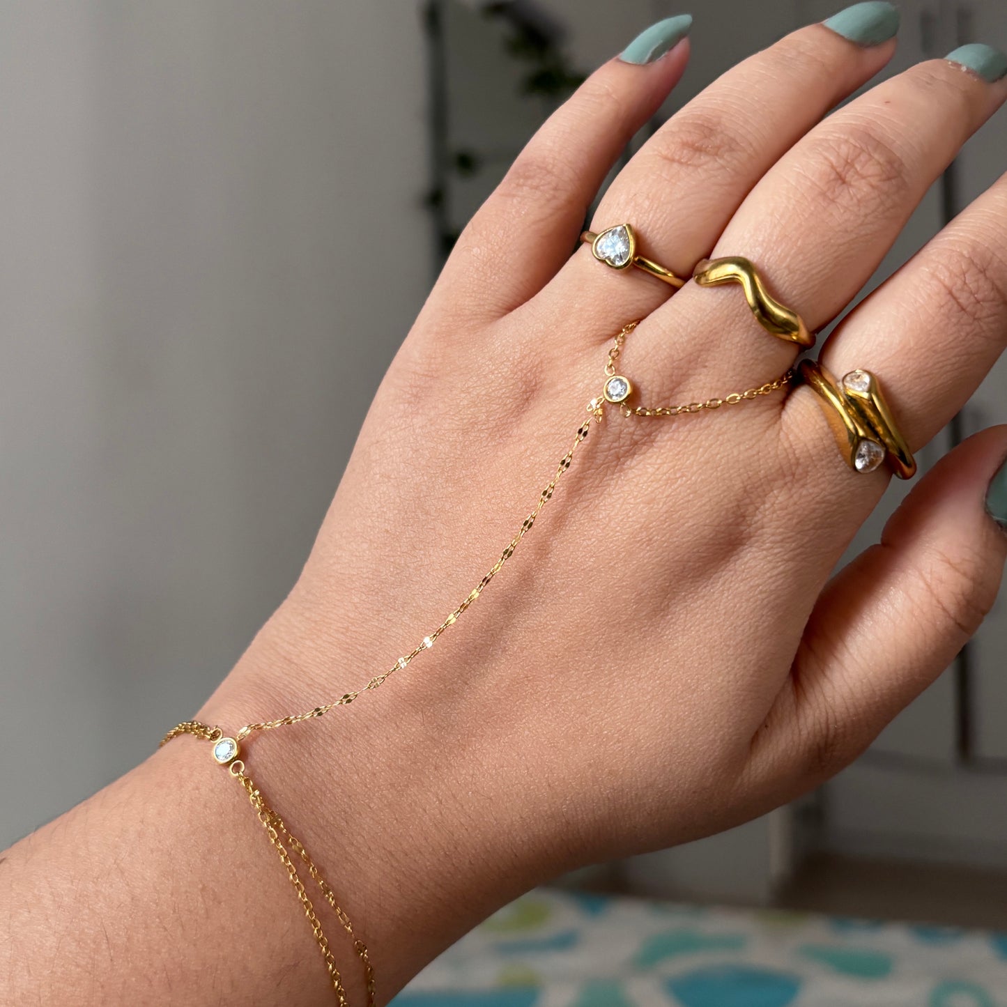Aria handchain - 18k gold plated