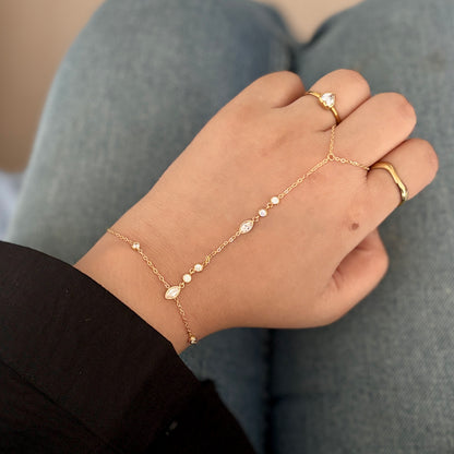 Monroe Handchain - 18k gold plated