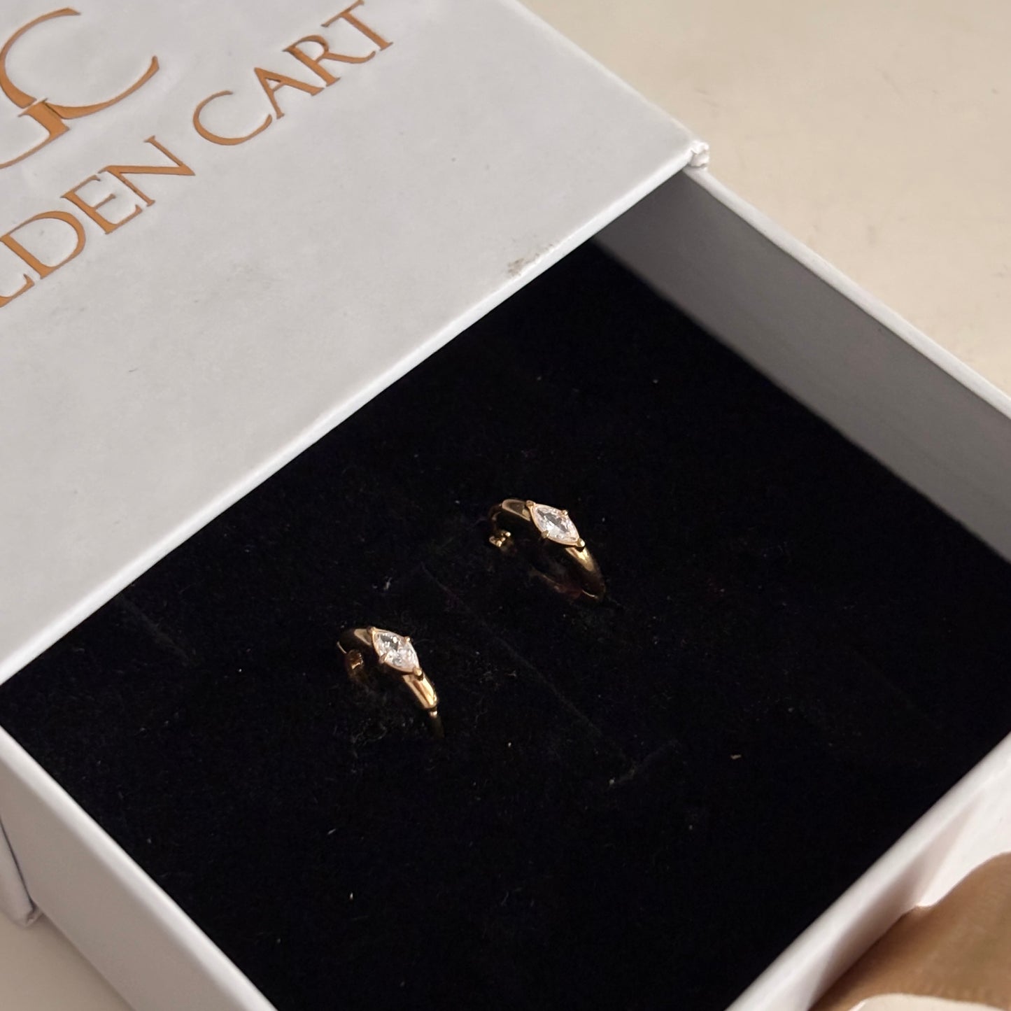 Vinita huggie earrings - 18k gold plated
