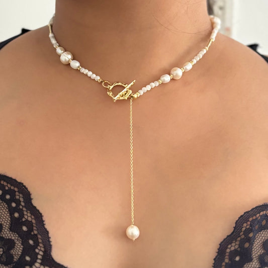 Arabella necklace - freshwater baroque pearls