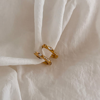 Zuri huggie earrings - 18k gold plated