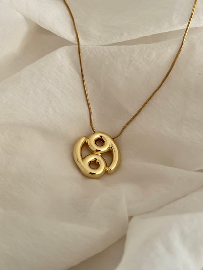Zodiac necklace: Cancer - 18k gold plated