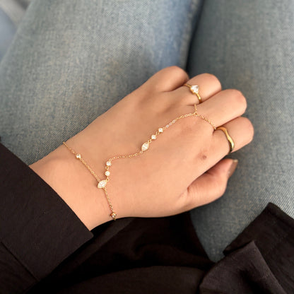 Monroe Handchain - 18k gold plated