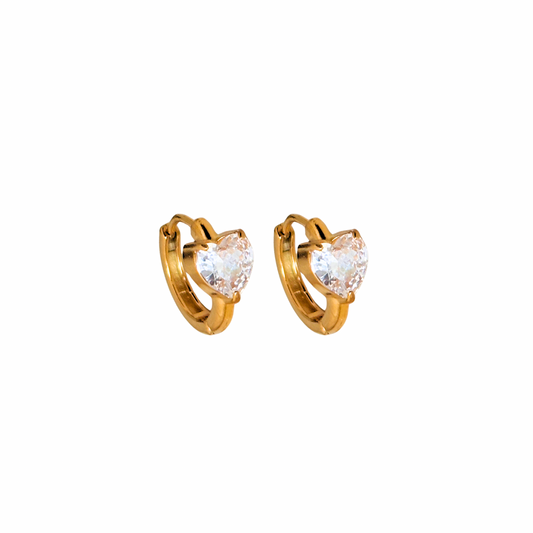 Eliza huggie earrings - 18k gold plated