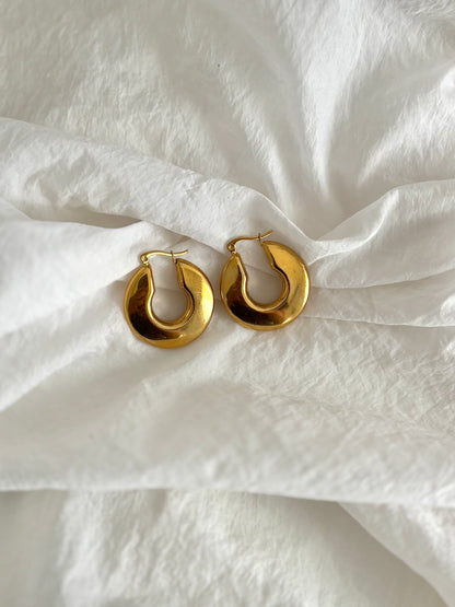 Sahara hoops - 18k gold plated