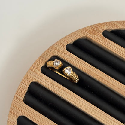 Sweetheart ring - 18k gold plated