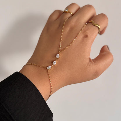 Selena Handchain - 18k gold plated
