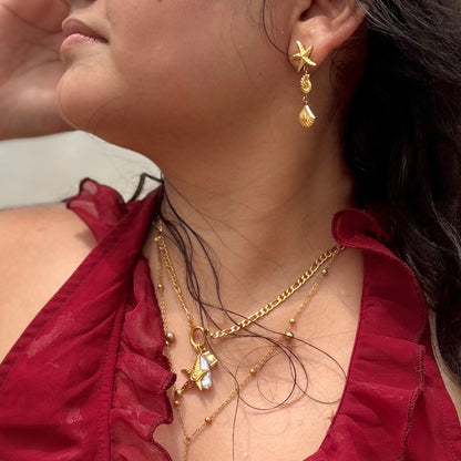 Starfish earrings - 18k gold plated