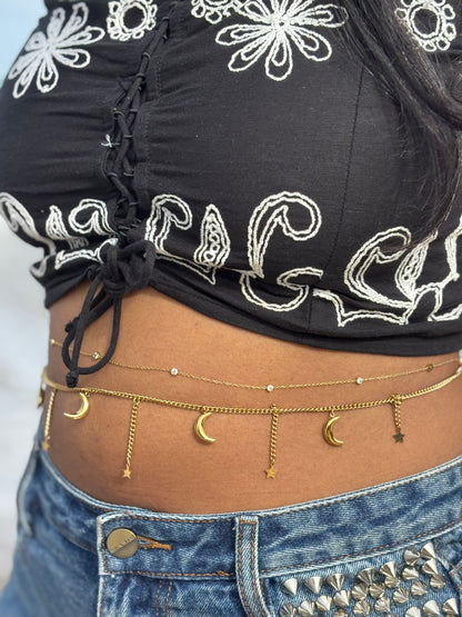 Moonlight waistchain - 18k gold plated