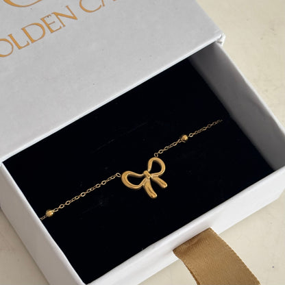 Lacey Bow bracelet - 18k gold plated