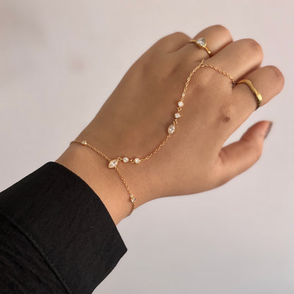 Monroe Handchain - 18k gold plated