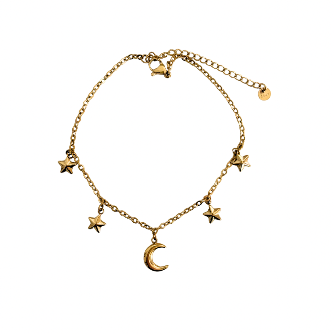 Moonlight anklet - 18k gold plated