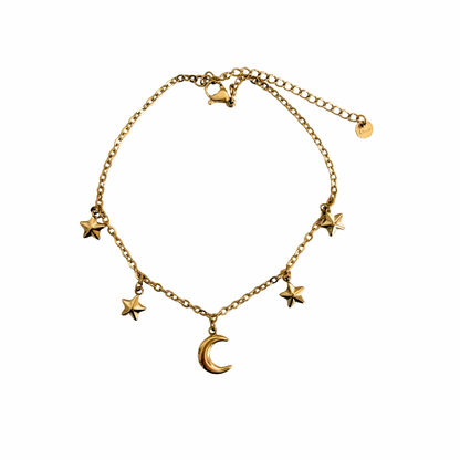 Moonlight anklet - 18k gold plated