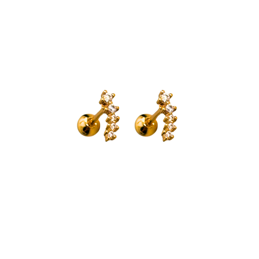Jane studs - 18k gold plated